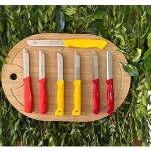 Pro Tanışma Bıçak Seti 7’li (Sarı/kırmızı)