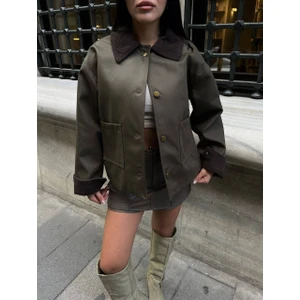 Gamze Özkurt Kadife Yaka Tasarım Ceket