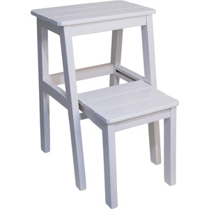 Çok Amaçlı Ahşap Merdiven Tabure – 2 Basamaklı - El Yapımı