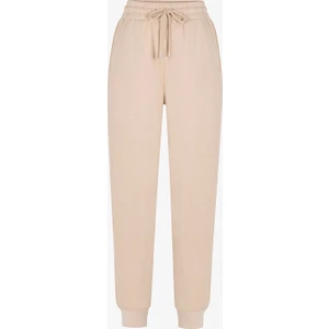 Pastel Bej Modal Cuff Jogger Pantolon