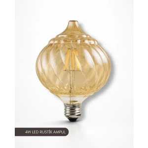 AB59-00420 4W LED Rustik Ampul 2200K Sarı E27 G125