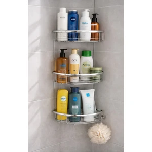 Banyo Köşe Rafı Paslanmaz  Duvara Monte