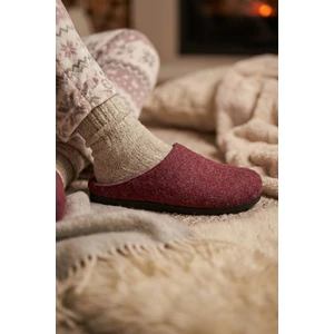 Kadın Kışlık Keçe Rahat Taban Ev Bahçe Terlik