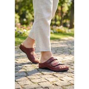 Kadın Ayarlanabilir Hakiki Deri Terlik