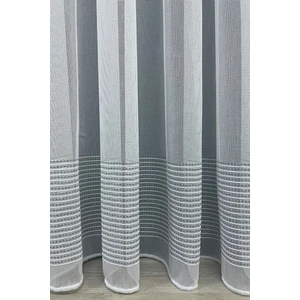 Roma Şeritli 1'e 2 Seyrek Pileli Tül Perde Gri