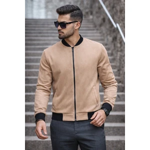 Erkek Basic Dar Kalıp Kahve Nubuk Ceket