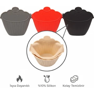 Silikon Cupcake 2'li Fırın Eldiveni Tutacağı