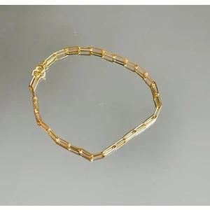 Wind Silver 925 Ayar Gümüş Gold Halka Bileklik