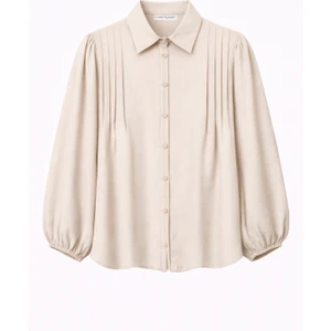 4825 Kadın Nervürlü Dökümlü Modal Gömlek Taş