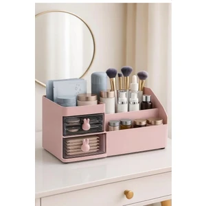Makyaj Organizeri Çekmeceli Pembe