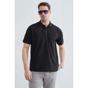 Düğmeli Tek Cepli Polo Yaka  Tişört