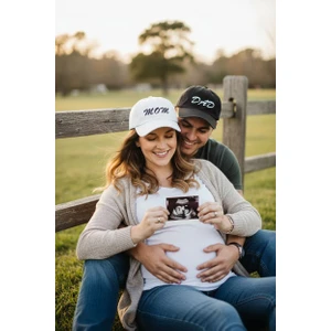 SF Collection Mom & Dad Baskılı Basic 2’li Çift Kombin Şapka