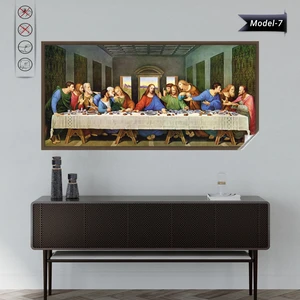 Akıllı Kağıt Son Akşam Yemeği Tablo - Poster Dünyaca Ünlü (Model- 7)