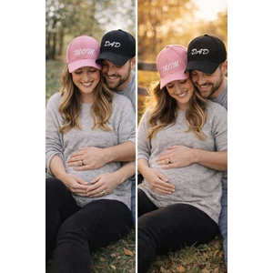 SF Collection Mom & Dad Baskılı Basic 2’li Çift Kombin Şapka