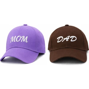 SF Collection Mom & Dad Baskılı Basic 2’li Çift Kombin Şapka