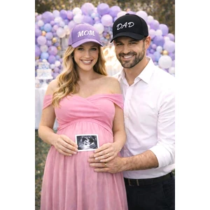 SF Collection Mom & Dad Baskılı Basic 2’li Çift Kombin Şapka