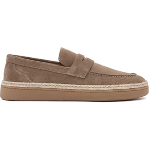 Erkek Vizon Süet Deri Loafer 26SFD631810