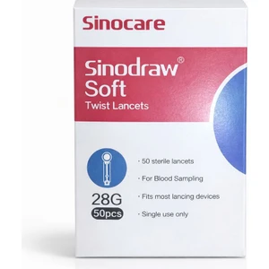 Sinocare Sinodraw Lanset Iğnesi 28G 50 Adet 1 Kutu