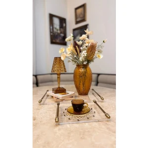 Pleksi Tepsi 4-6 Kişilik Gold