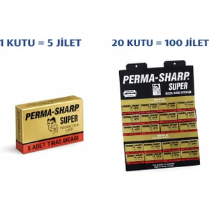 Perma-Sharp Super Paslanmaz Çelik Tıraş Bıçağı 5’li Kutu