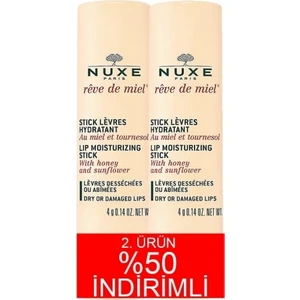 Reve De Miel Dudak Bakım Sticki 2 x 4 gr Zengin Bitkisel İçerik ile Nemlendirici Koruma