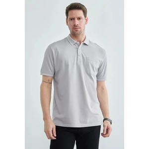 Düğmeli Tek Cepli Polo Yaka  Tişört