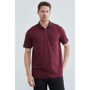 Düğmeli Tek Cepli Polo Yaka  Tişört