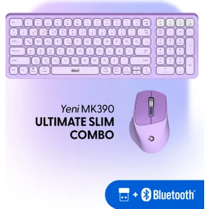 MK390 Ultimate Slim Combo Kablosuz Bluetooth Klavye Mouse Seti, Scissor-Switch Klavye, Türkçe Q