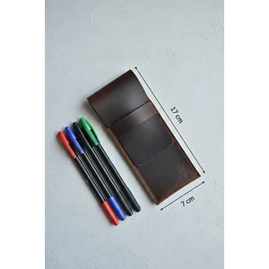 Oh Deer Leather Hakiki Deri Çoklu Kalemlik - Taba