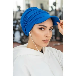 Aişe Tesettür Saks Mavi Tesettür Şapka