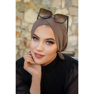 Aişe Tesettür Vizon Çapraz Bone
