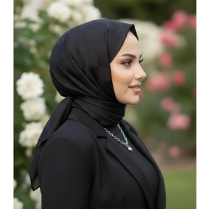 Revam Collection Dama Desen Jakar Şal Siyah