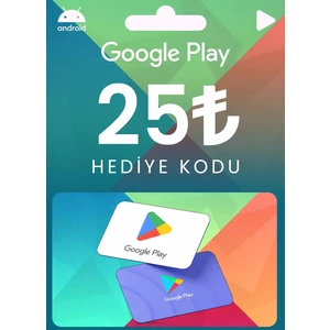 25 Tl Google Play Hediye Kartı