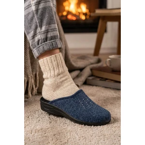 Kadın Kışlık Ev Bahçe Topuklu Terlik