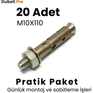 Gömlekli Çelik Dübel M10X110