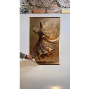 Akıllı Kağıt Semazen Tablo  - Poster Dini (Model- 71)