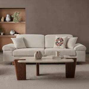 Edsy Home Armada Üçlü Koltuk Krem