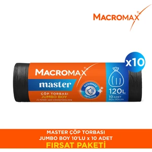 Master Jumbo Boy Çöp Torbası 10’lu X10