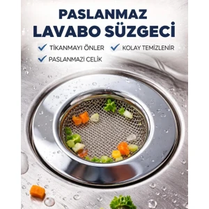 Paslanmaz Çelik Lavabo Süzgeçi