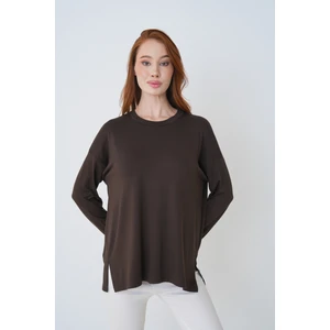 Premium Kalite, Yırtmaçlı, Penye Bluz.