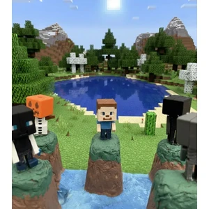 LUNALAB3D Minecraft Steve Kit Card - Interaktif Montajlı Mini Figür