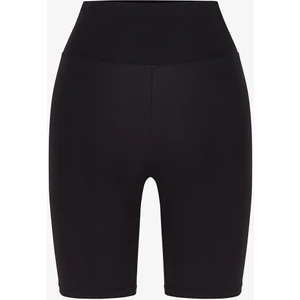 Siyah Yüksek Bel Biker Tayt