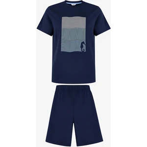 Erkek Renkli Ocean Track Şortlu Pijama Takımı