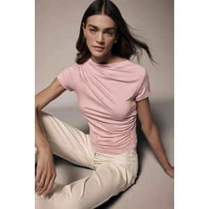 Slim Fit Kayık Yaka Tişört E7016AX26SP