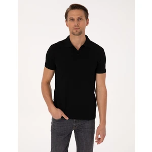 Pierre Cardin Erkek Siyah Slim Fit Basic Tişört 50325323-VR046