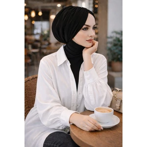 Balbay Tesettür Siyah Dolgulu Bone