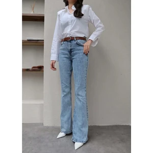 Ice Blue Ispanyol Paça Jean