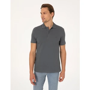 Pierre Cardin Erkek Antrasit Slim Fit Basic Tişört 50325323-VR006
