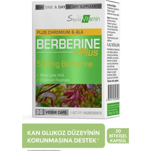 Suda Vitamin Berberine Plus 30 Kapsül Aromasız Bitkisel Takviye