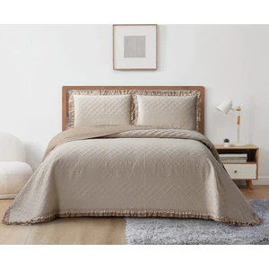 Roma Tek Kişilik Yatak Örtüsü - Bej
